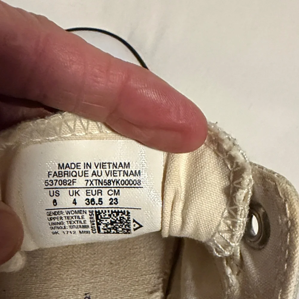 Converse Sneakers - Cream and White - Picture 4 of 7